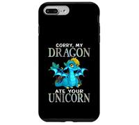 Sorry My Dragon Ate Your Unicorn Funny Dragon Custodia per iPhone 7 Plus/8 Plus
