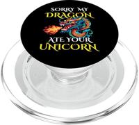Sorry My Dragon Ate Your Unicorn per ragazzi, ragazze, adulti, adolescenti PopSockets PopGrip per MagSafe