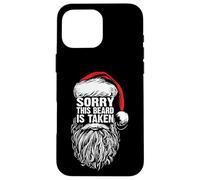 Sorry This Beard Is Taken Cool Christmas Santa Claus Graphic Custodia per iPhone 16 Pro Max