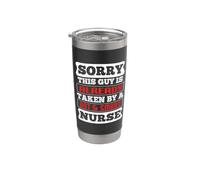 Sorry This Guy Is Already Taken By A Hot And Smart Nurse Bicchiere termico in acciaio inox doppia parete