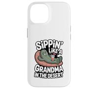 Sorseggiando come una nonna nel deserto Custodia per iPhone 14