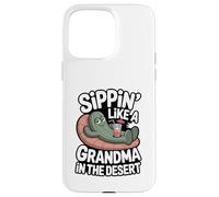 Sorseggiando come una nonna nel deserto Custodia per iPhone 15 Pro Max