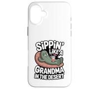 Sorseggiando come una nonna nel deserto Custodia per iPhone 16 Plus