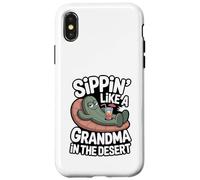 Sorseggiando come una nonna nel deserto Custodia per iPhone X/XS