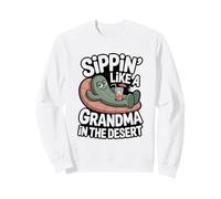 Sorseggiando Come Una Nonna nel Deserto Felpa