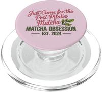 Sorseggiando Matcha: Un divertente pilates per gli amanti del tè verde PopSockets PopGrip per MagSafe
