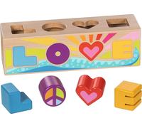 Sort Box LOVE: 24 x 7 x 7 cm, Holz, 4 Teile, per Stück