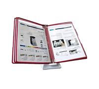 Sorter di riferimento da tavolo, espositore per cataloghi, sistema di riferimento desktop piccolo, 5 pannelli, contiene 10 fogli di carta formato A4, guida per le operazioni di montaggio a parete per