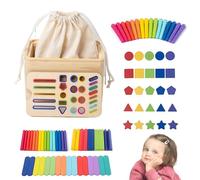 Sorti di ordinamento, Sorter di | Cubo di smistamento di educativa - Sticchi a legno colorati evolutivi, gioco di pesca per il gioco sensoriale interattivo per asilo , sala giochi, scuola materna, asi