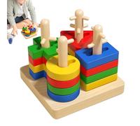Sorting And Stacking Toys - Set di matching multicolore, Smooth Edges Construction, Lightweight Portable Design, organizzato Storage Playset | Early Learning, Hand Eye Coordination, Problem Solving