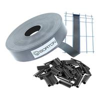 Sorton Frangivista per Recinzione Giardino, Rotolo Fasce Frangivista Balcone da Esterno, Frangivento per Recinzione Giardino, Strisce di Protezione in PVC 46MM (70 Metri, Grigio - RAL7040)
