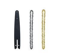 SORTZ 4/6/8 Pollici Set Catena e Piastra Guida Mini Motosega elettrica Potatura elettrica Sega Accessorio Attrezzo da Giardino Sostituzione del Nastro d'oro (Color : A, Size : 6inch Guide Chain)