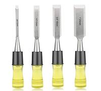 SORTZ Nuovo Coltello da Intaglio Piatto a scalpello for Intaglio del Legno 4 Pezzi/Set 3/8 Pollici; 1/2 Pollici; / 5/8 Pollici; / 1 Pollice; for Strumenti for la Lavorazione del Legno Fai-da-Te da f