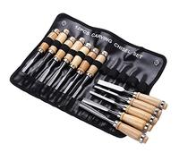 SORTZ Professionale 12 Pz/Set Manuale Intaglio del Legno A Mano Scalpello Set di Strumenti Falegnami Lavorazione del Legno Intaglio Scalpello Utensili A Mano Fai da Te