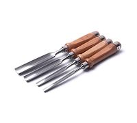 SORTZ Set di scalpelli for Legno a metà Tondo Acciaio al Cromo vanadio Carpentiere Scalpello for Intaglio del Legno Scalpello for la Lavorazione del Legno Fai-da-Te 8mm 12mm 18mm 25mm (Size : 4 Sizes