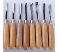 SORTZ Strumenti for intagliare Il Legno a Mano da 8 Pezzi e 6 Pezzi, Strumenti for sgorbie del Kit di scalpelli for intagliatori Professionali for la Lavorazione del Legno (Size : 8PCS-B308, Color :