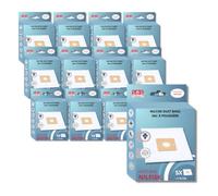 SOS Accessoire Set di 12 confezioni da 5 sacchetti con 1 filtro pre TAGLIO COMPATTO/GO/FORCE per aspirapolvere NILFISK 78602600, 22422400