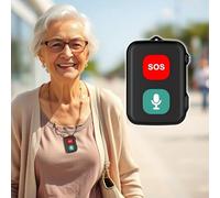 SOS Anziani Localizzatore GPS sensore Anticaduta Impermeabile IP67 Chiamate Bidirezionali Geo-Recinzione Promemoria Farmaci Inclusa App di Tracciamento in inglese (SOS One)