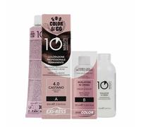 Sos Color & Go Colore 4.0 castano - Tinta permanente per i capelli bianchi, 180 ml