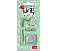 Legami - Kit Ripara Occhiali, SOS Glasses, H 9 cm, in Plastica e Metallo, Mini Cacciavite Portachiavi con Punta a Croce e una Piatta di 1,7 mm, 6 Viti, 2 Protezioni Sostitutive per il Naso