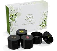 SOS Kit di allenamento olfattivo con barattoli: Eucalipto, Rosa, Chiodi di Garofano, Limone - Allenare l’olfatto e riscoprire i profumi - Supporto per la perdita dell’olfatto - 100% oli essenziali