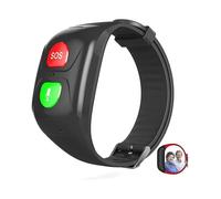 Sos Wristband Gps Tracker Compatible Elderly Emergency Call Sos Gps Locator Phone Emergency Helper Ip67 Waterproof Smart Watch Phone,black