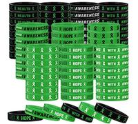 Sosation 100 braccialetti motivazionali in silicone per la consapevolezza della salute mentale, per fede, coraggio, speranza, forza, idea regalo, per uomini e donne