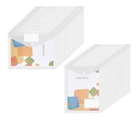 Sosayet Cartellina Portadocumenti a4, 30 Pezzi Buste Portadocumenti Trasparenti A4, Cartelline Plastica con Apertura a Busta e Bottone per Casa Ufficio Scuola (6 Colori)