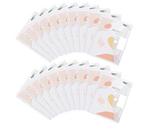 Sosayet Cartellina Portadocumenti A4-48 Pezzi Cartelline Trasparenti A4 - Buste Plastica A4 Impermeabile con Bordi a 11 Fori per Archivio Ufficio (Bianco)