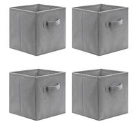 Sosayet Scatola portaoggetti da 4 pezzi, Scatola portaoggetti pieghevole 26 x 26 x 28 cm, Cesto Pieghevole per Giocattoli, Vestiti, Libri, Alimenti, Lenzuole