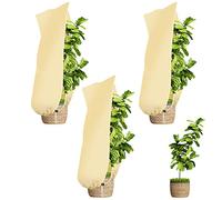 Sosayet Tessuto Non Tessuto per Piante, 3PCS 100 x 80 cm Cappuccio Protezione Piante con Cerniera, Protezione Invernale Piante Copertura Protettiva per Piante, Sacco di Protezione Invernale per Piante