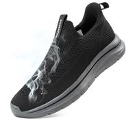 Sosenfer Scarpe Uomo Slip On Sneaker Fitness Scarpe da Ginnastica Traspiranti Senza Lacci Scarpe da Passeggio Scarpe da Passeggio per Il Tempo Libero Senza Lacci per la palestra-HUIDIHEI-45