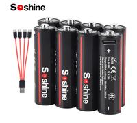 Soshine 1.5V 4200mWh Aa batterie ricaricabili USB batteria al litio Aa ricaricabile per mouse telecomando macchina da gioco per auto giocattolo