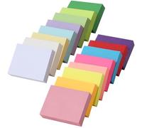 SOSINYA 16 Foglietti adesivi. 76x76mm Block notes piccoli. 16 colori Blocco appunti mini. 100 fogli/libro Sticky notes, 1600 Note adesive totali. Blocchetti memo adesivi per casa/ufficio/scuola.