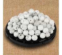 SOSMAR 90 perline bianche Howlith, pietre semipreziose, rotonde, diametro 8 mm, per bracciali, collane, gioielli fai da te