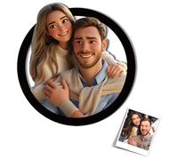 SosnSusn Personalizzato 3D Cartoon Style Photo Frame Segno In Legno Cornice Personalizzata per Foto di Famiglia 3D Cartoon Portrait Gift Regalo per Compleanno Festa Della Mamma San Valentino Natale