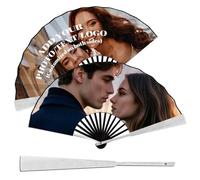 SosnSusn Personalizzato Foto Ventaglio Pieghevole con Ventola in Ceramica, Ventaglio Pieghevole su Ordinazione con la Vostra Logo/Testo, Decorativi per Matrimoni, Feste, Compleanni, Decorazioni