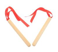 Sosoport 1 Paio Bacchette Ritmiche Legno con Nastro Strumento Musicale per Percussioni per Bacchette Leggere e Portatili per Creare Melodie e Ritmi Incantevoli