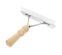 Sosoport 1 Pc Pettine per animali domestici in legno tralicci venni inteneritore filtro mucca scioglie all'aperto attrezzo fornitura di pulizia del cavallo spazzola per Di legno