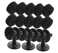 Sosoport 1 Set batteria manicotti del supporto dei piatti manicotti dei piatti kit di piatti in feltro in feltro Accessori per stand di piatti plastica Black