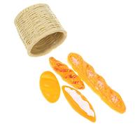 Sosoport 1 Set Cibo e gioco in miniatura cestino pane mini decorazione per cestino del pane mini ornamento per la colazione Mestiere di resina pane in miniatura plastica