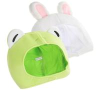 Sosoport 1 Set Da 2 Pezzi Copricapo Da Animale Con Orecchie Da Rana Cappello Con Orecchie Da Coniglio Cappuccio Con Orecchie Da Coniglio Costume Da Coniglio In Peluche Cappello Con