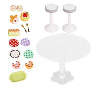 Sosoport 1 Set Di Modelli Di Casa Delle Bambole Modelli Di Crostata Di Uova Artificiali Per Esposizione Tavolini Per Casa Delle Bambole Tavolo Da Pranzo In Miniatura Per Casa Delle