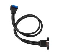 Sosoport 1 Set Estensione USB Pin Doppia Porta con Pannello e Viti Fissaggio Adattatore per Schede Desktop