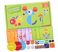 Sosoport 1 Set puzzle geometrico puzzle prescolari puzzle sagomati blocchi di modelli puzzle di forma forme puzzle per le aule puzzle a forma di montessori stecca