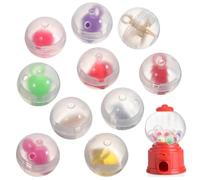 Sosoport 10 Pezzi Capsule per Distributori Automatici Trasparenti Riempibili Gusci Plastica Vuoti per Uova Sorpresa Resistenti e Riutilizzabili per Macchine e Premi