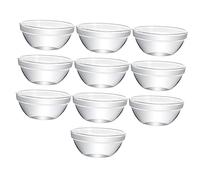 Sosoport 10 pezzi Ciotole Decorative Vetro Trasparente per Dessert e Insalate per Frutta Gelato e Bevande Fredde come Accessori Fotografici