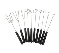 Sosoport 10 pezzi Forchette per Immersione Cioccolato Acciaio Inossidabile con Strumenti Resistenti per Decorazione Torte Frutta e Caramelle Utensili da Forno per Dolci e Bbq