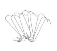 Sosoport 10 pezzi Ganci S in Acciaio Resistenti per Carne e Pesce Ganci Appendere per Cucina con Punta Affilata per Facile Inserimento per Macellai Cacciatori e Bbq Medio