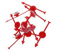 Sosoport 10 Pezzi Giocattoli Puntatore Giradischi Rispondere Ai Cicalini Accessori per Giochi da Tavolo Cicalini di Gioco Frecce di Gioco Giochi da Tavolo in Classe Plastica Rosso